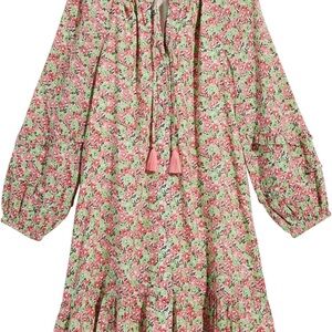 Vineyard Vines Pink and Green Jaleeza Dress